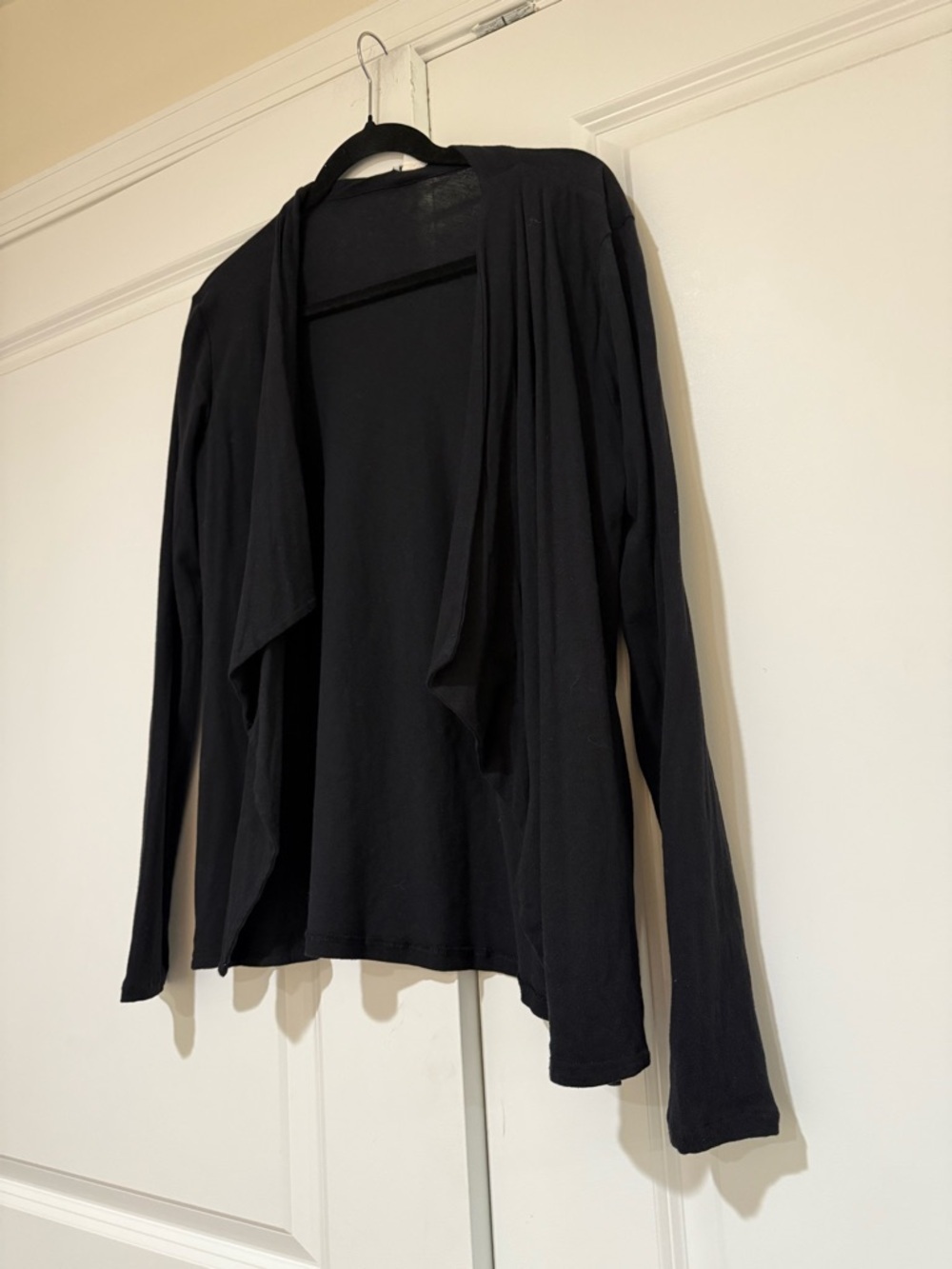 J. Crew Black Open Front 💯% Cotton Lightweight Cardigan